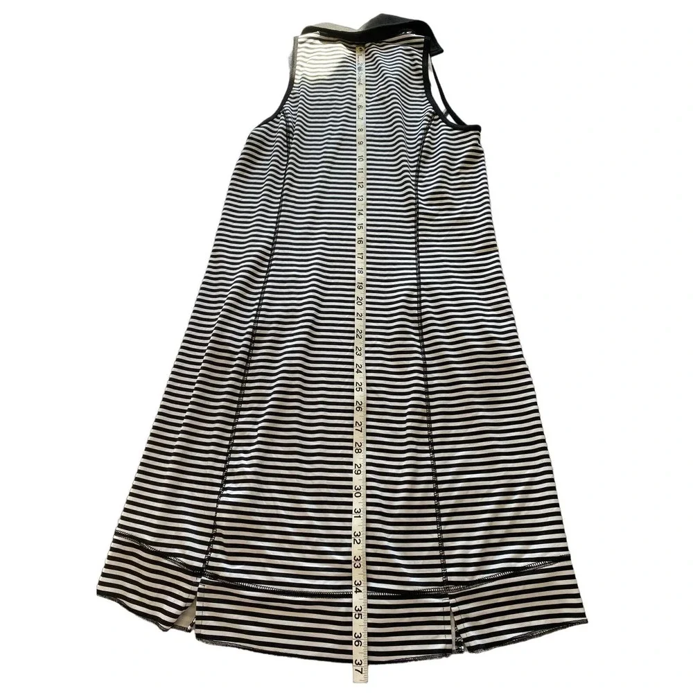 Jofit Dress Black White Striped Golf Athleisure Collar V Neck Pockets Small - Picture 6 of 12